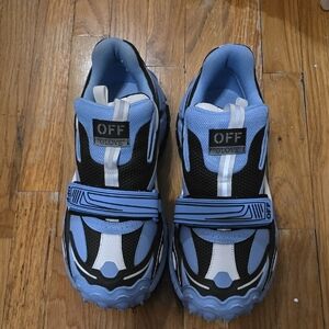 Off White Blue and Black Shoes